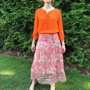 NWOT Sachin + Bab Patterned Pink Skirt Size 6